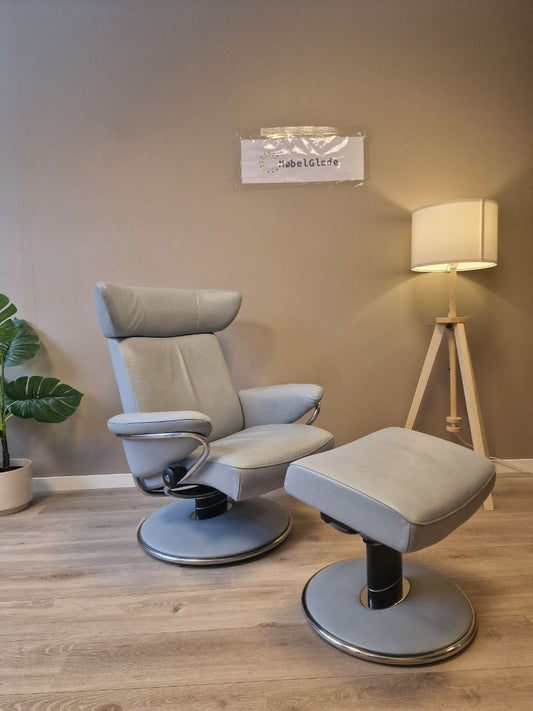 PENT BRUKT | Ekornes Stressless Jazz lenestol m/krakk i blå