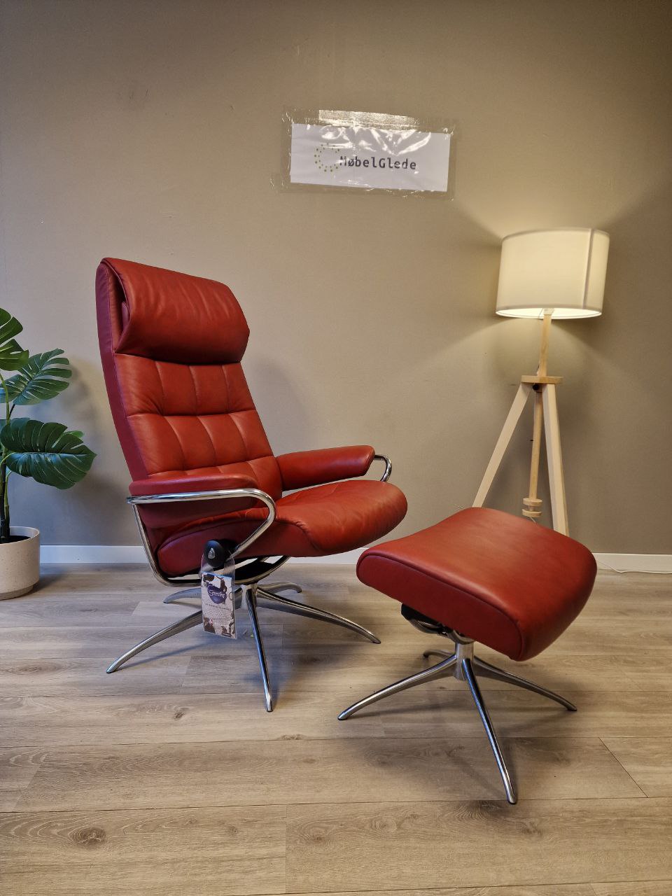 Stressless London lenestol m/krakk i rød