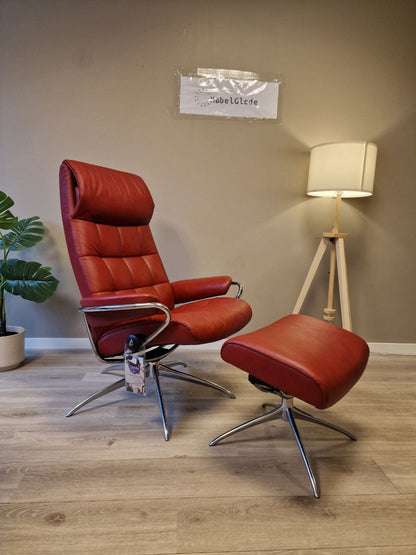 Stressless London lenestol m/krakk i rød
