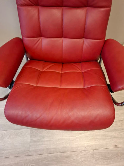 Stressless London lenestol m/krakk i rød