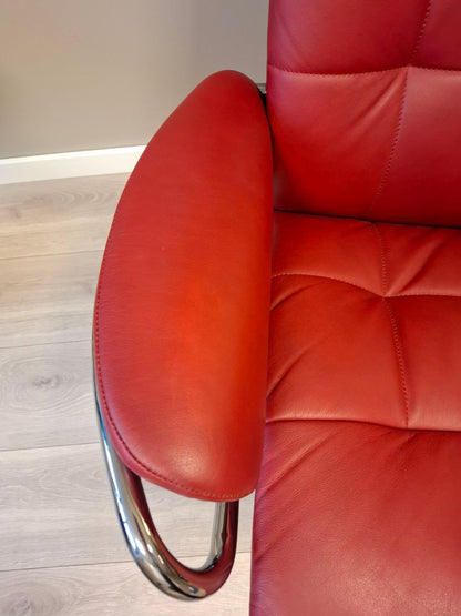 Stressless London lenestol m/krakk i rød