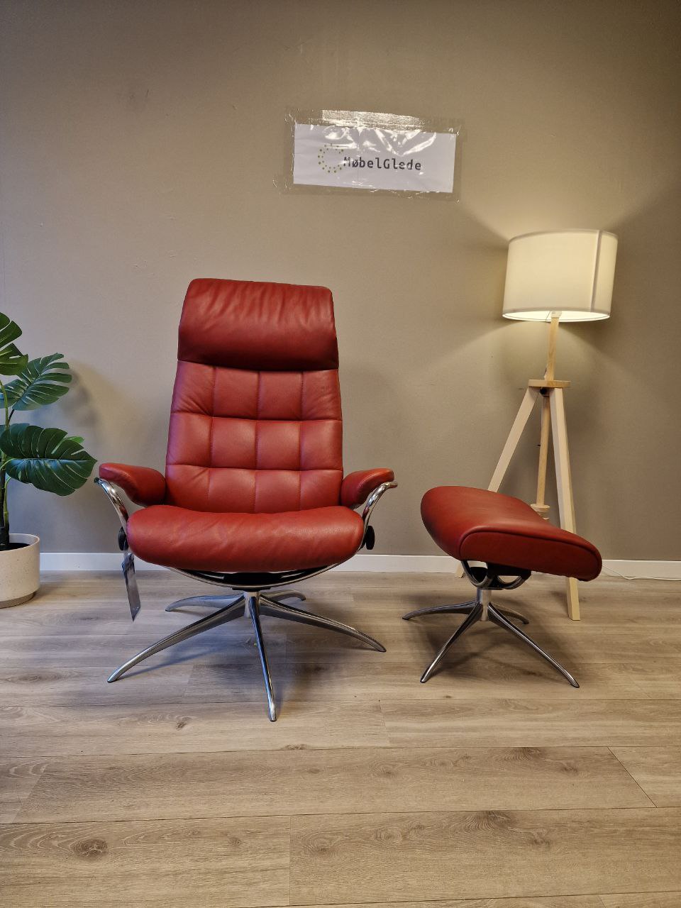 Stressless London lenestol m/krakk i rød