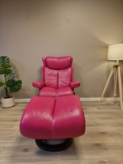 Brukt Stressless Magic (s) lenestol m/krakk i Rosa - detaljbilde understell