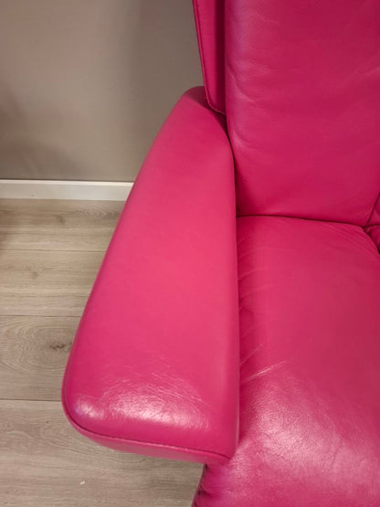 Brukt Stressless Magic (s) lenestol m/krakk i Rosa - i interiorsetting