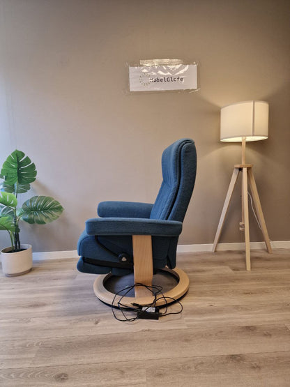 Stressless Dover Power lenestol (M) i blå
