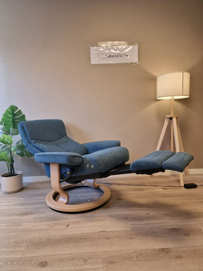 Stressless Dover Power lenestol (M) i blå