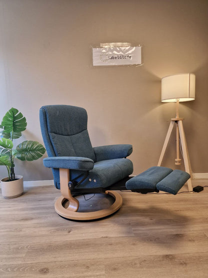 Stressless Dover Power lenestol (M) i blå