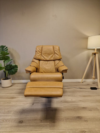 Stressless Reno Power Leg&Back lenestol (M) i cognac