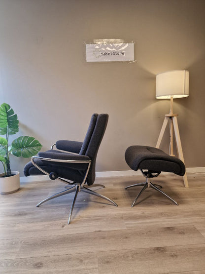 Stressless Tokyo lav lenestol m/krakk i grå