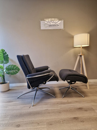 Stressless Tokyo lav lenestol m/krakk i grå
