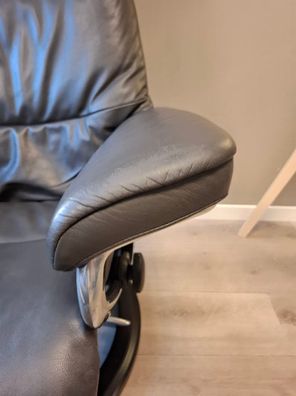 Brukt Stressless View (M) lenestol m/krakk i grå - helvisning