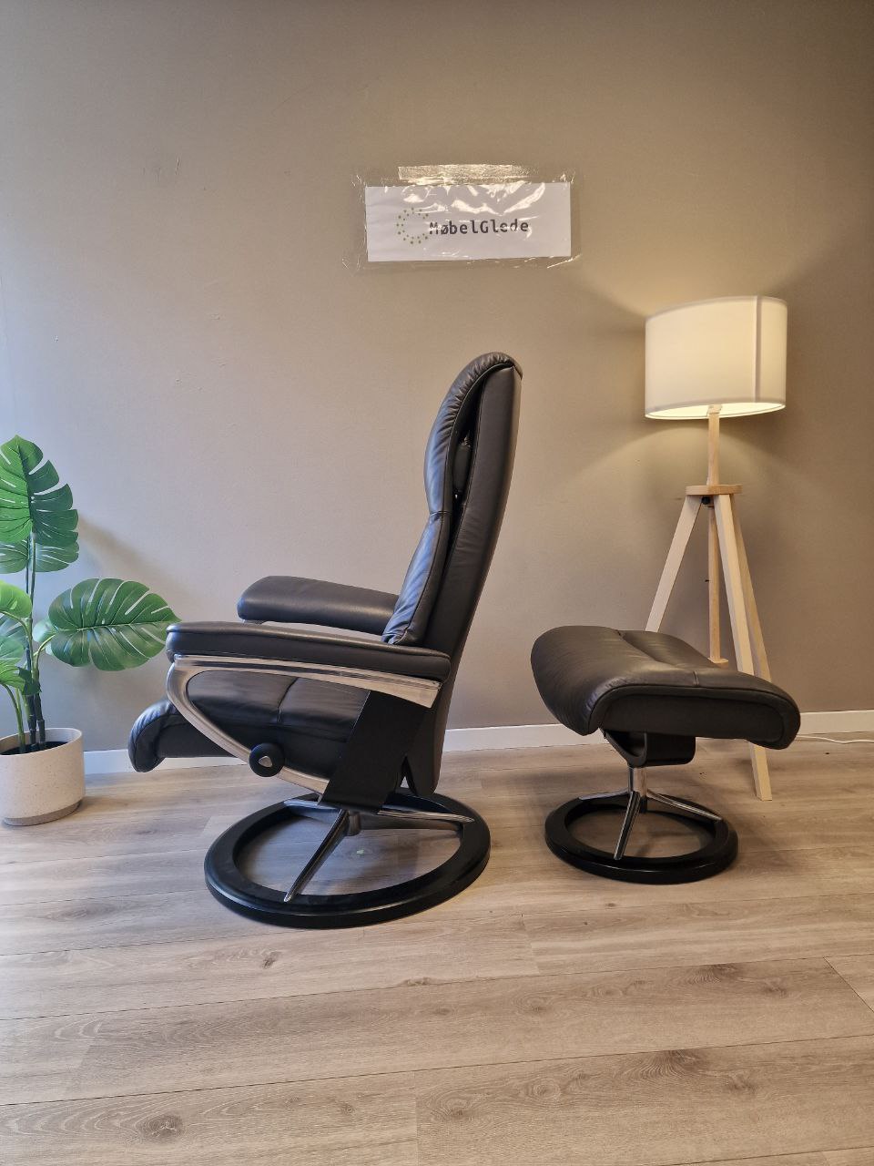 Brukt Stressless View (M) lenestol m/krakk i grå - skravisning