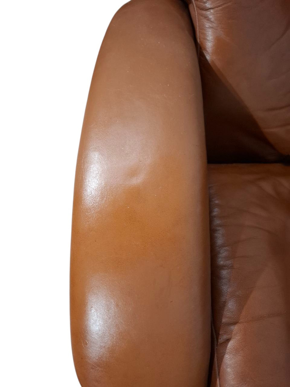 Hjellegjerde Lenestol med Fotskammel – Cognac Skinn | Komfort & Design
