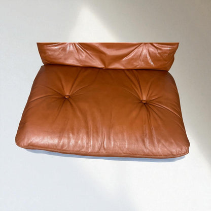 Vintage Siesta Lenestol med Krakk – Cognac Skinn | MøbelGlede