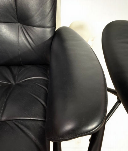 Stressless London Lenestol med Krakk – Sort Skinn | MøbelGlede