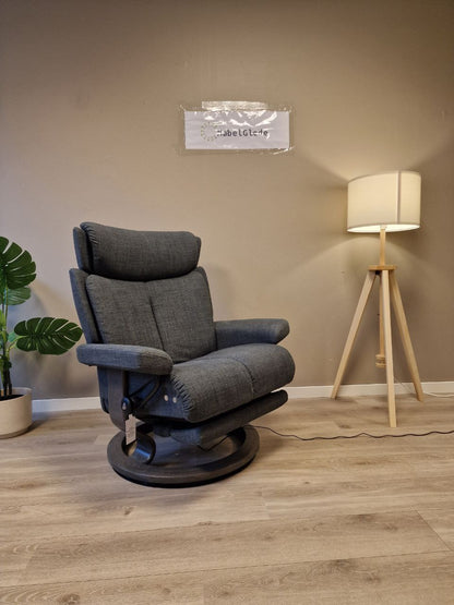 Brukt Stressless Magic Power lenestol (L) i grå - helvisning