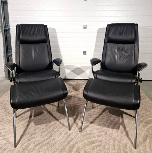 2 stk Stressless You James(M) m/krakk - sort skinn fra Ekornes