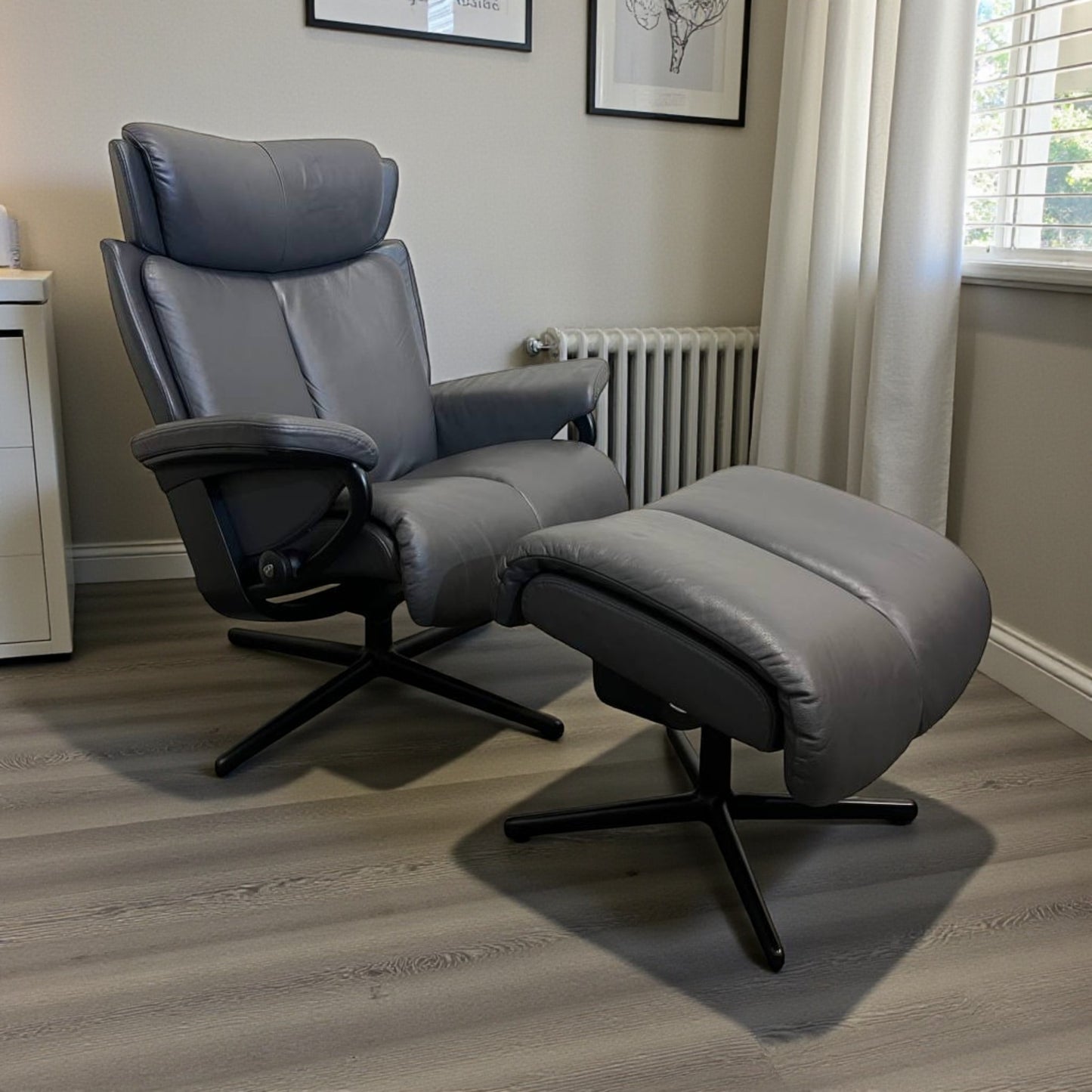 Stressless Magic (M) lenestol med krakk – Nesten som ny | MøbelGlede