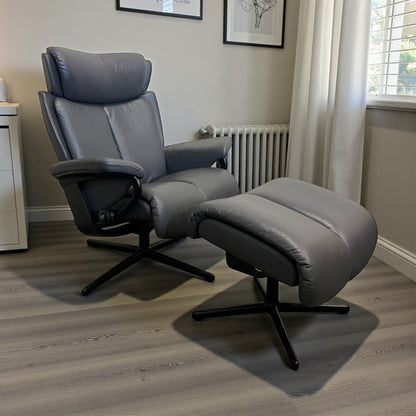 Stressless Magic (M) lenestol med krakk – Nesten som ny | MøbelGlede