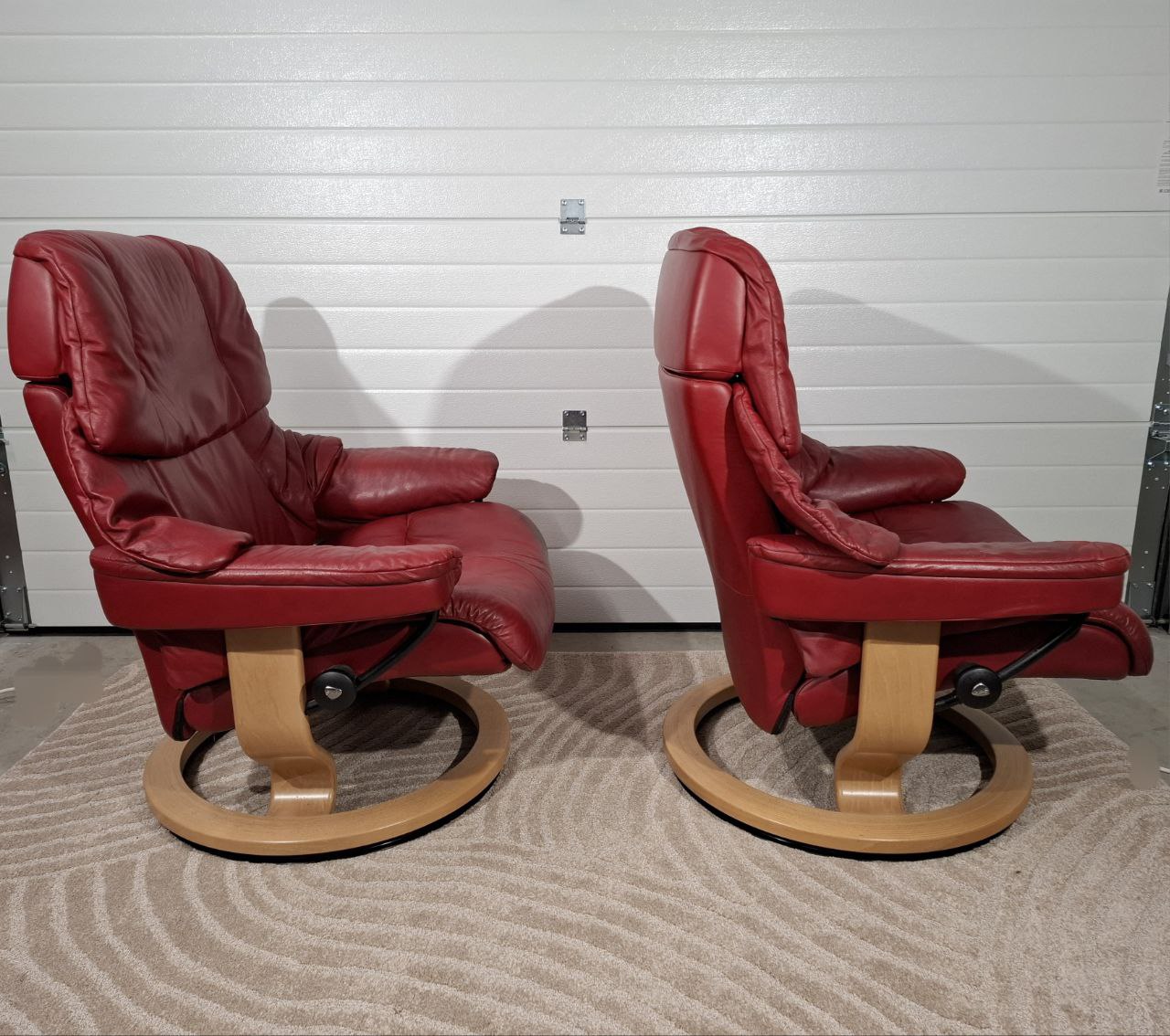 2stk Stressless Reno (L) med 2 krakk