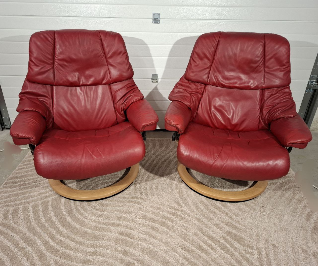 2stk Stressless Reno (L) med 2 krakk