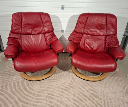 2stk Stressless Reno (L) med 2 krakk