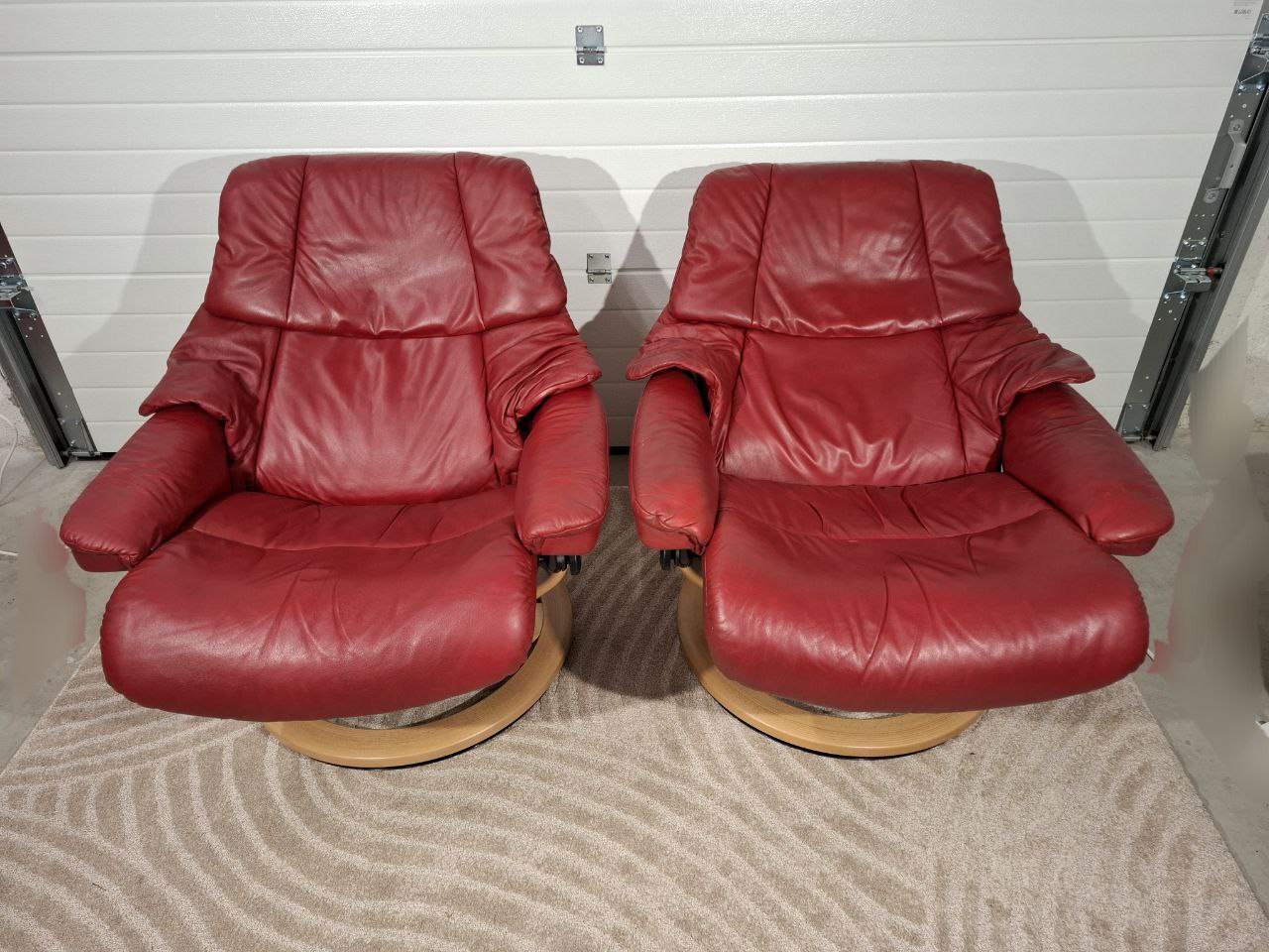 2stk Stressless Reno (L) med 2 krakk