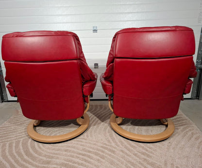 2stk Stressless Reno (L) med 2 krakk