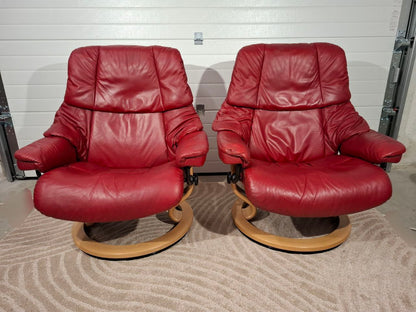 2stk Stressless Reno (L) med 2 krakk