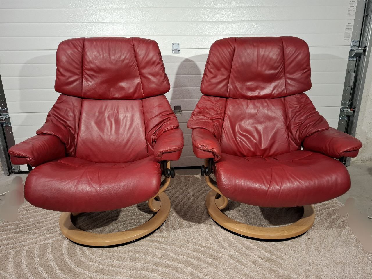 2stk Stressless Reno (L) med 2 krakk