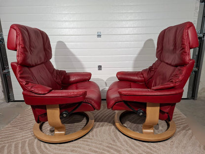 2stk Stressless Reno (L) med 2 krakk