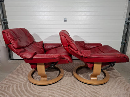 2stk Stressless Reno (L) med 2 krakk