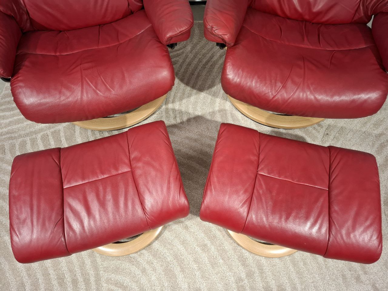 2stk Stressless Reno (L) med 2 krakk