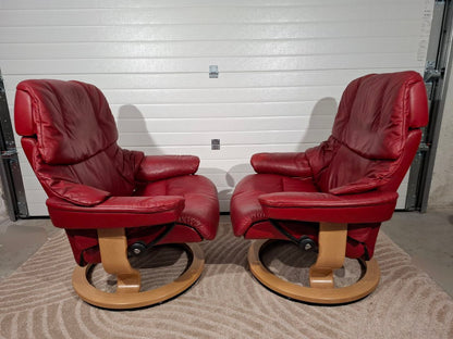 2stk Stressless Reno (L) med 2 krakk