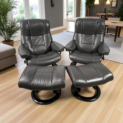 Stressless Mayfair i grått skinn – Kvalitet & Komfort fra Ekornes | MøbelGlede
