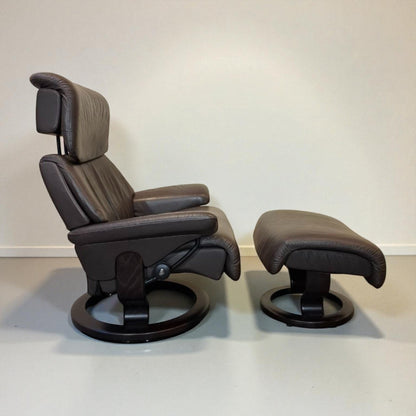 Stressless Capri L lenestol m/krakk – brun skinn | Eksklusiv komfort fra MøbelGlede