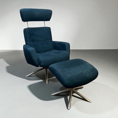 IMG Lenestol med Krakk – Petrol Tekstil | Ergonomisk Komfort fra Ekornes