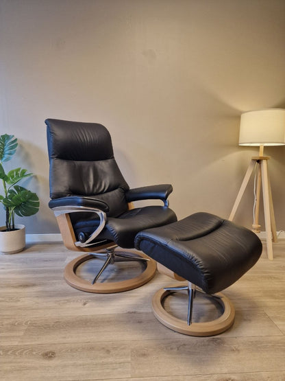 Stressless View signatur lenestol m/krakk i svart