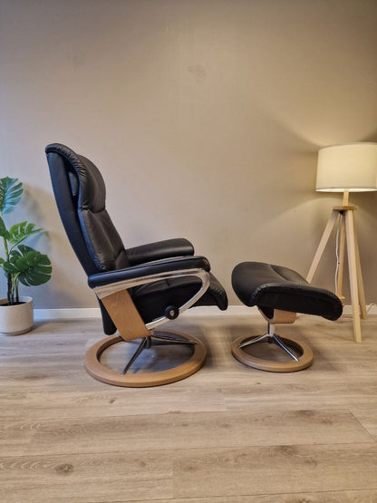 Stressless View signatur lenestol m/krakk i svart