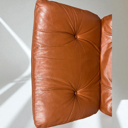 Vintage Siesta Lenestol med Krakk – Cognac Skinn | MøbelGlede
