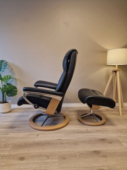 Stressless View signatur lenestol m/krakk i svart