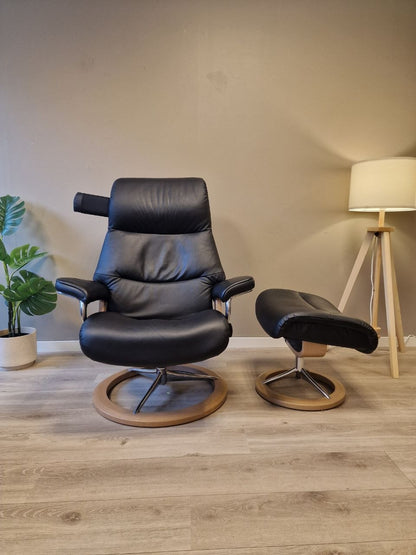 Stressless View signatur lenestol m/krakk i svart