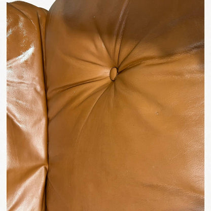 Vintage Siesta Lenestol med Krakk – Cognac Skinn | MøbelGlede