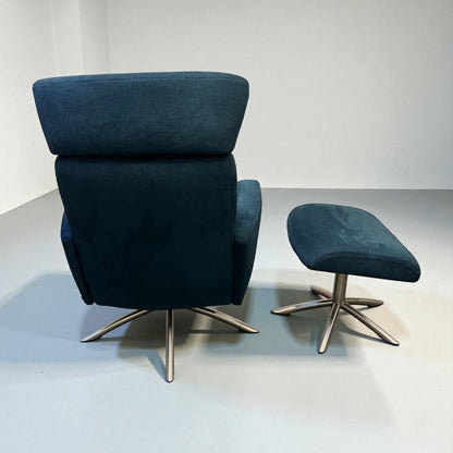 IMG Lenestol med Krakk – Petrol Tekstil | Ergonomisk Komfort fra Ekornes