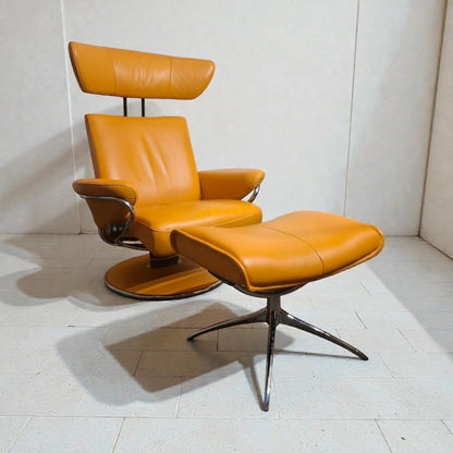 Stressless Jazz lenestol med krakk i skinn – ikonisk design & komfort | MøbelGlede