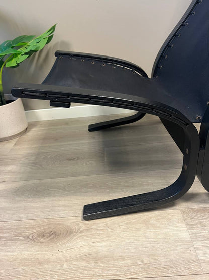 Siesta Classic hvilestol i svart skinn — Ingmar Relling