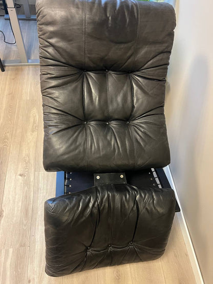 Siesta Classic hvilestol i svart skinn — Ingmar Relling
