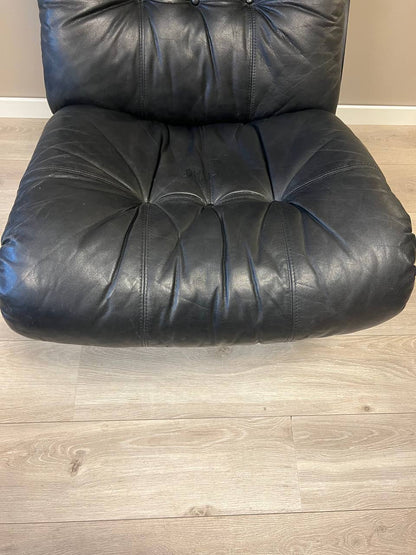 Siesta Classic hvilestol i svart skinn — Ingmar Relling