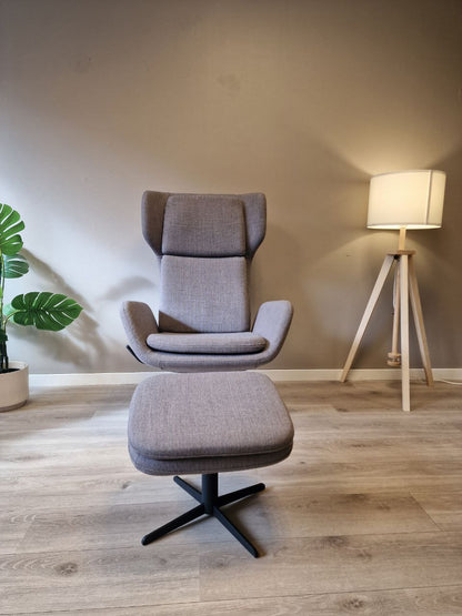 Stordal Kvitegga lenestol m/krakk i grå