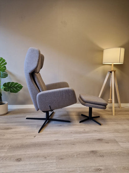 Stordal Kvitegga lenestol m/krakk i grå